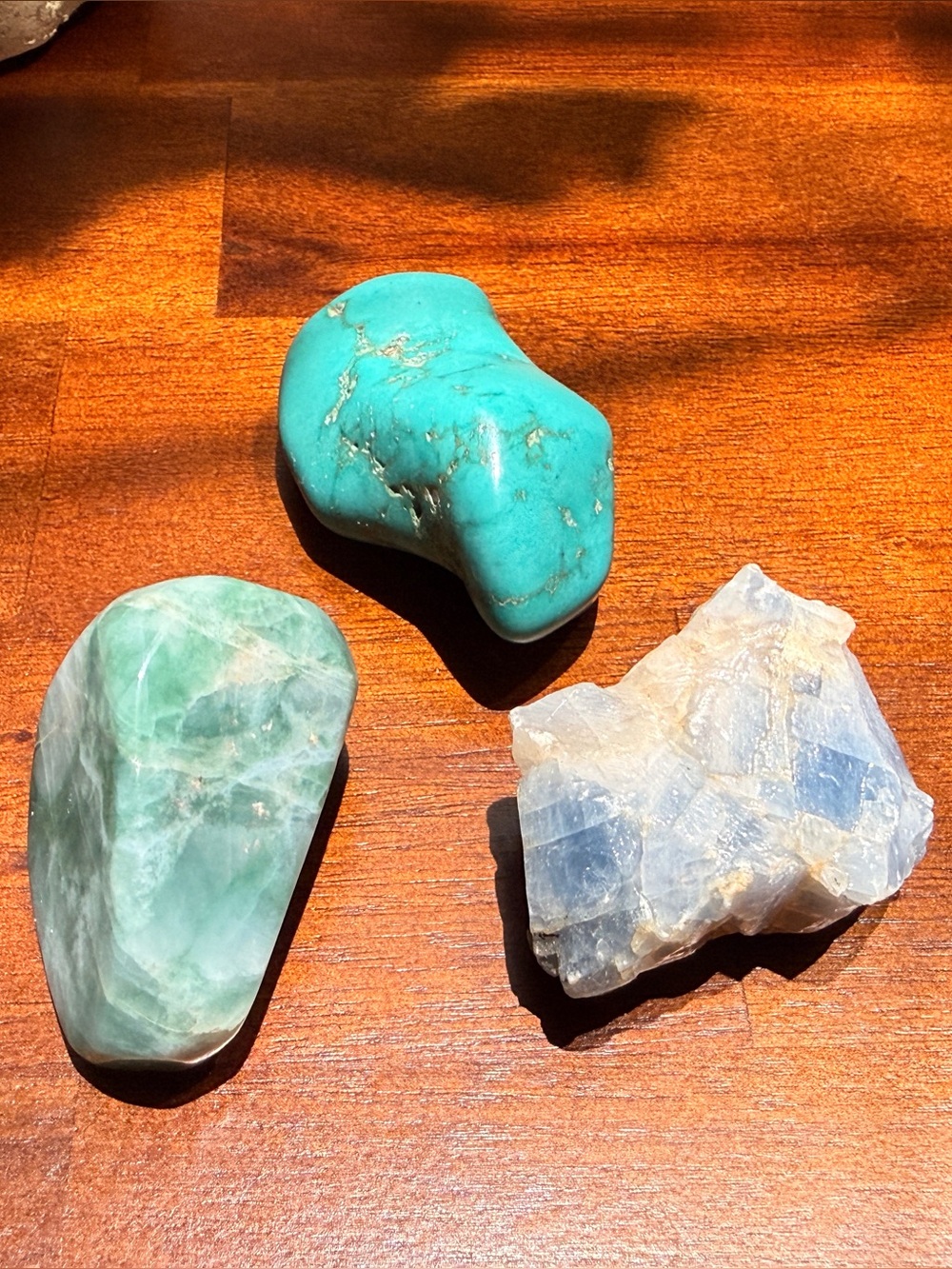 Crystal Trio Set | Turquoise, Jade & Blue Calcite